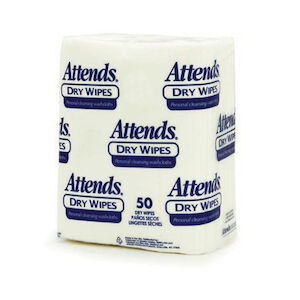 WIPES DRY 10X13 ATTENDS 50/BG 20BG/CS